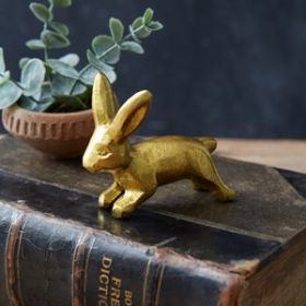 Mini Gold Bunny Figurine - Min of 4