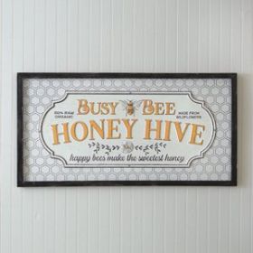 Busy Bee Honey Hive Wall Sign