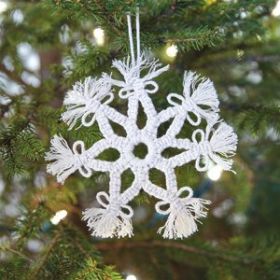 Macrame Snowflake Ornament  -  Box of 4