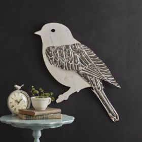 White Sparrow Wall Decor