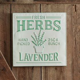 Lavender Herbs Sign
