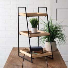 Three Tier Leaning Display Shelf