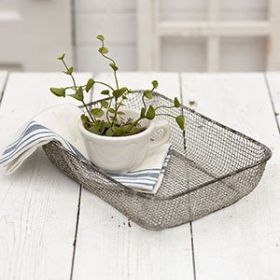 Woven Wire Table Basket  -  Box of 2