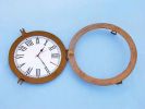 Antique Brass Decorative Ship Porthole Clock 17""