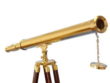 Floor Standing Brass Harbor Master Telescope 60""