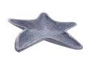 Rustic Dark Blue Cast Iron Starfish Decorative Bowl 8""