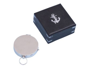 Chrome Gentlemen Compass 4"" with Black Rosewood Box