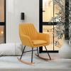 Upholstered Fabric ROCKING CHAIR - YELLOW