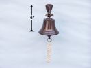 Antiqued Copper Hanging Ships Bell 6""