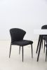 Dining Chairs set of 2, Upholstered Side Chairs, Adjustable Kitchen Chairs Accent Chair Cushion Upholstered Seat with Metal Legs for Living Room Dark
