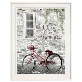 "Life is a Journey" by Lori Deiter, Ready to Hang Framed Print, White Frame