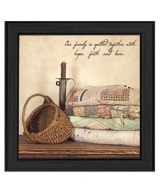 "Quilted Together" by Artisan Susie Boyer, Ready to Hang Framed Print, Black Frame