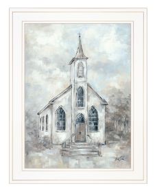 "Faith" by Artisan Debbie Coules, Ready to Hang Framed Print, White Frame