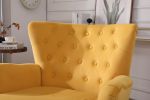 FONDHOME Living Room Chairs; Button Tufted Accent Chairs Comfy Bedroom Chair Velvet Side Sitting Chairs; Modern Fabric Sofa Slipper Chair for Reading