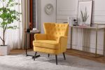 FONDHOME Living Room Chairs; Button Tufted Accent Chairs Comfy Bedroom Chair Velvet Side Sitting Chairs; Modern Fabric Sofa Slipper Chair for Reading