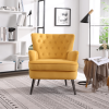 FONDHOME Living Room Chairs; Button Tufted Accent Chairs Comfy Bedroom Chair Velvet Side Sitting Chairs; Modern Fabric Sofa Slipper Chair for Reading