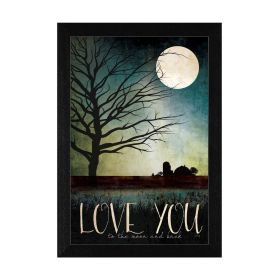 "Love You Farm" By Marla Rae, Printed Wall Art, Ready To Hang Framed Poster, Black Frame