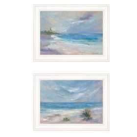 "The Crest" 2-Piece Vignette By Tracy Owen-Cullimore, Ready to Hang Framed Print, White Frame