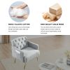 [Video]Welike 30 "W Modern Chesterfield Tufted Upholstered Chair with Deep Buttons, Living Room Chair, Comfortable Armchair, Gold Hardware Legs, Tufte