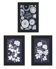 "It's Beautiful to Be Different" 3-Piece Vignette by Artisan House Fenway, Ready to Hang Framed Print, Black Frame