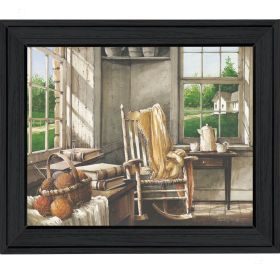 "Corner Comforts" by Artisan John Rossini, Ready to Hang Framed Print, Black Frame