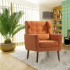 Modern Accent Chair Upholstered Foam Filled Living Room Chairs Comfy Reading Chair Mid Century Modern Chair with Chenille Fabric Lounge Arm Chairs Arm