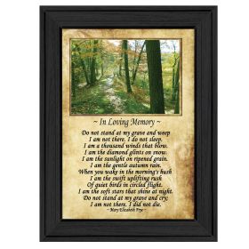 "In Loving Memory" By Trendy Decor4U, Printed Wall Art, Ready To Hang Framed Poster, Black Frame