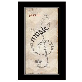 "Play It" by Marla Rae, Ready to Hang Framed Print, Black Frame