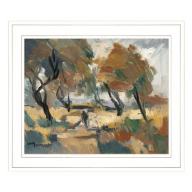 "Early Walk" By Jose Trujillo, Ready to Hang Framed Print, White Frame