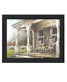 "Sunday Afternoon" by Artisan John Rossini, Ready to Hang Framed Print, Black Frame