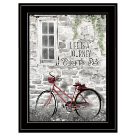 "Life is a Journey" by Lori Deiter, Ready to Hang Framed Print, Black Frame