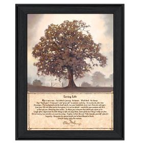 "Living Life" by Artisan Bonnie Mohr , Ready to Hang Framed Print, Black Frame