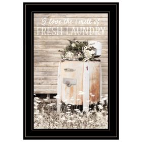 "Fresh Laundry" by Lori Deiter, Ready to Hang Framed Print, Black Frame