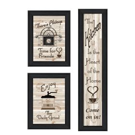 "The Kitchen Collection I" 3-Piece Vignette by Millwork Engineering, Black Frame