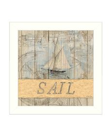 "SAIL" by Artisan Dee Dee, Ready to Hang Framed Print, White Frame