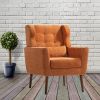 Modern Accent Chair Upholstered Foam Filled Living Room Chairs Comfy Reading Chair Mid Century Modern Chair with Chenille Fabric Lounge Arm Chairs Arm