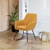 Upholstered Fabric ROCKING CHAIR - YELLOW