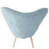 Modern Wingback Accent Armchair Living Room Tufted Fabric Upholstery, MINT GREEN