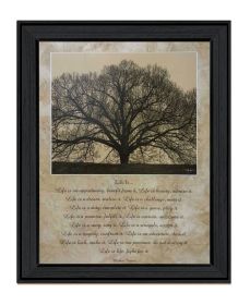 "Life Is" by Artisan John Jones, Ready to Hang Framed Print, Black Frame