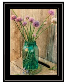 "Country Chives" by Anthony Smith, Ready to Hang Framed Print, Black Frame