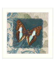 "Swirl Butterfly" by Artisan Dee Dee, Ready to Hang Framed Print, White Frame