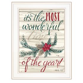 "The Most Wonderful Time" by Artisan Cindy Jacobs, Ready to Hang Framed Print, White Frame