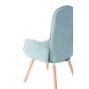 Modern Wingback Accent Armchair Living Room Tufted Fabric Upholstery, MINT GREEN