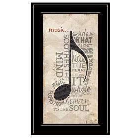 "Music" by Marla Rae, Ready to Hang Framed Print, Black Frame