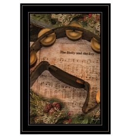 "Holly & Ivy" by Robin Lee Vieria Ready to Hang Framed Print, Black Frame