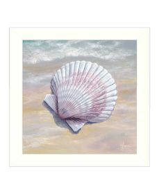 " Scallop" by Artisan Georgia Janisse, Ready to Hang Framed Print, White Frame