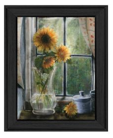 "Morning Flower" by Artisan Ed Wargo, Ready to Hang Framed Print, Black Frame