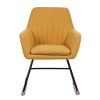 Upholstered Fabric ROCKING CHAIR - YELLOW