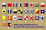 Letter A Cloth Nautical Alphabet Flag Decoration 20""