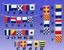 Letter A Cloth Nautical Alphabet Flag Decoration 20""